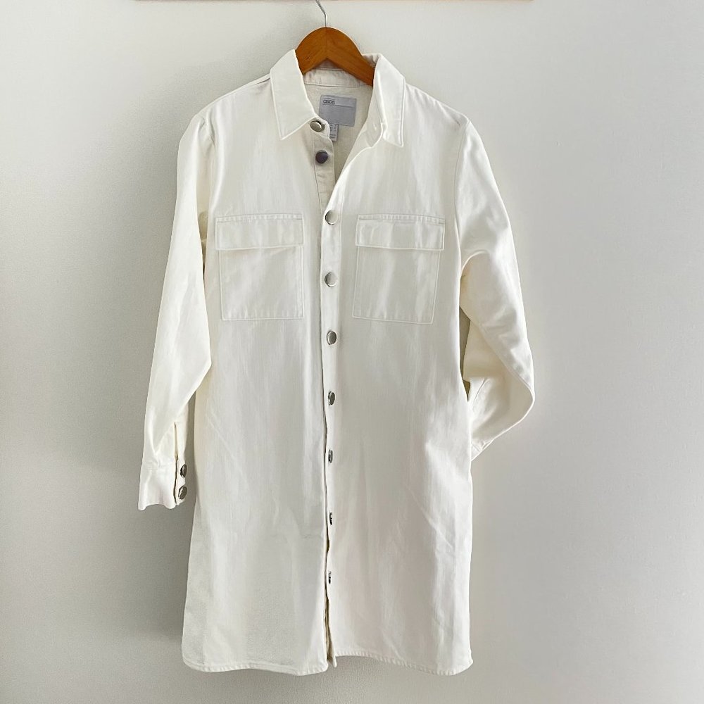 White Denim Mini Dress